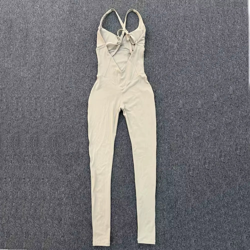 Adjustable Back Fitnes Women Bodysuits Corset Yoga Set Push up Gym One Piece Jumpsuit Workout Jumpsuit Female Active Wear XP274