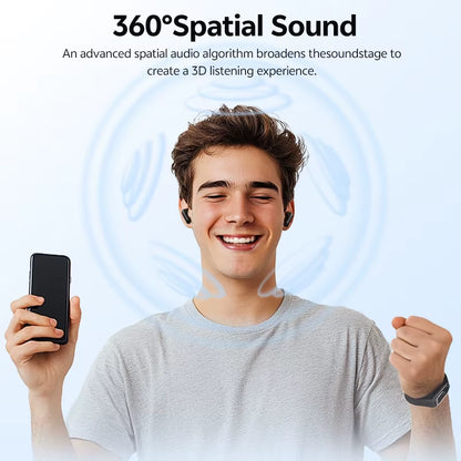 Ailybuds E10 Wireless Earphones Hi-Res Audio with LDAC Codec Headphones Bluetooth 5.4 TWS Earbuds Semi-In-Ear Headsets 27H